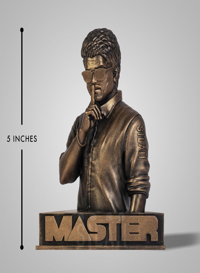 SILAII Master Thalapathy Vijay Sculpture - 5 INCH, Antique Bronze Colour - Image 2